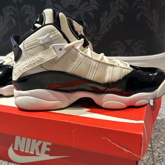 Used Nike Air Jordan 6 Rings White Black Dark Concord - Picture 3 of 5